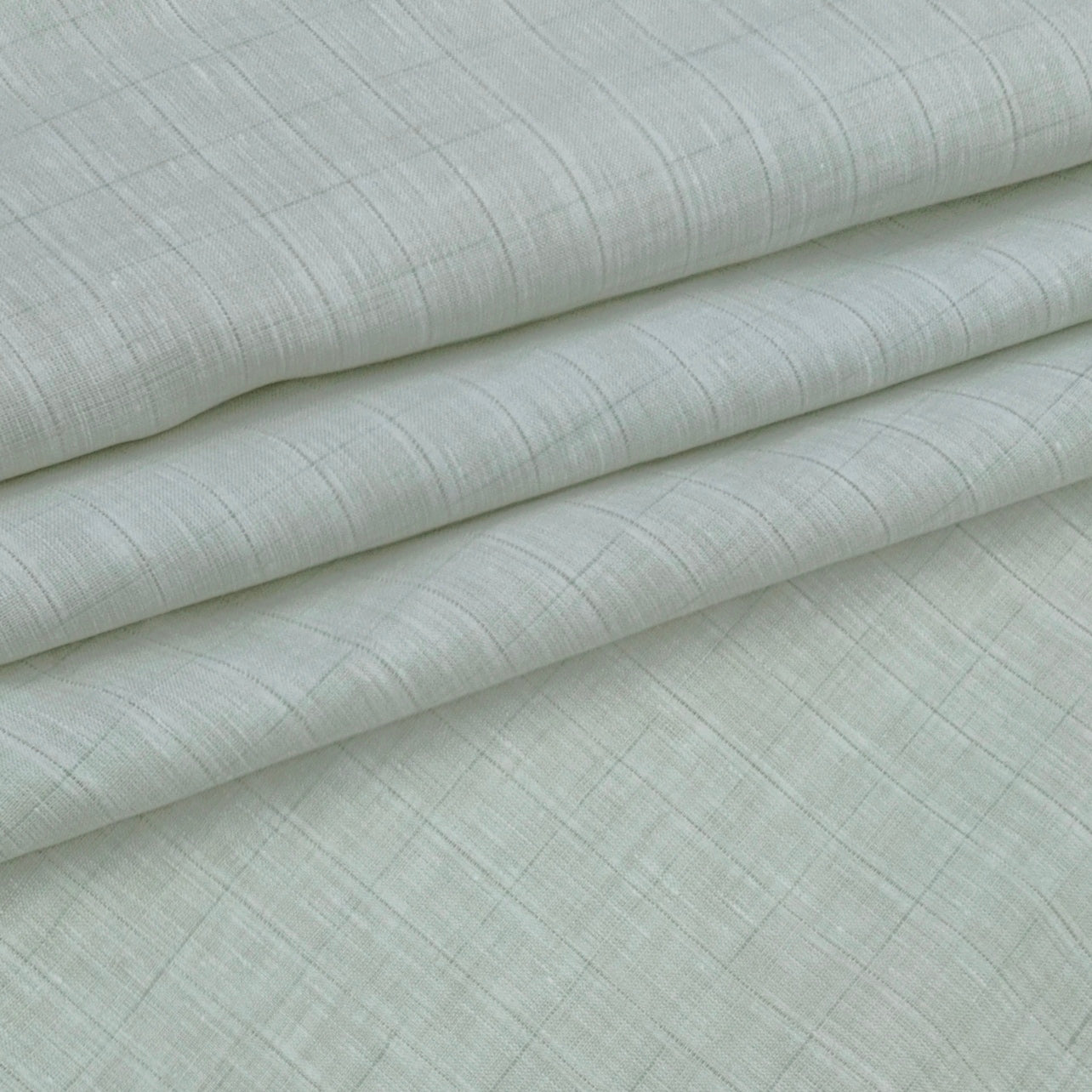 Shirt Fabric Raymond 60Lea×60Lea Pure Linen Windowpane Check Colour Laurel Green